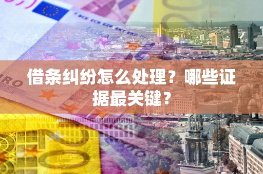 武汉借条纠纷怎么处理？哪些证据最关键？