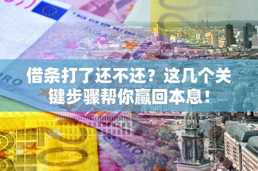 武汉借条打了还不还？这几个关键步骤帮你赢回本息！