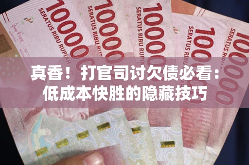 武汉真香！打官司讨欠债必看：低成本快胜的隐藏技巧