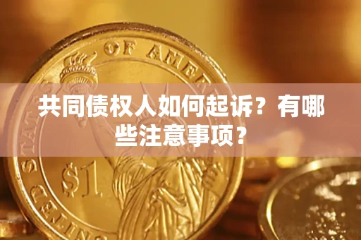 武汉共同债权人如何起诉？有哪些注意事项？
