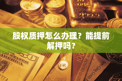 武汉股权质押怎么办理？能提前解押吗？