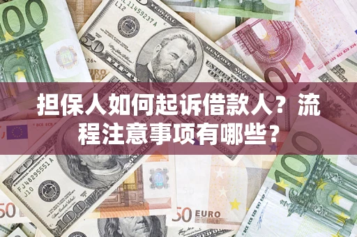 武汉担保人如何起诉借款人？流程注意事项有哪些？